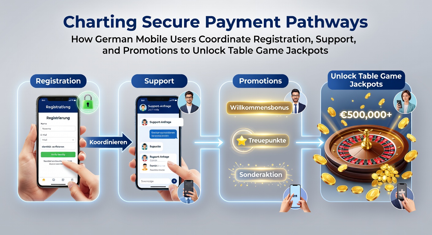 Mobile Nutzer in Deutschland koordinieren Registrierung und sichere Zahlungen für Tischspiel-Jackpots