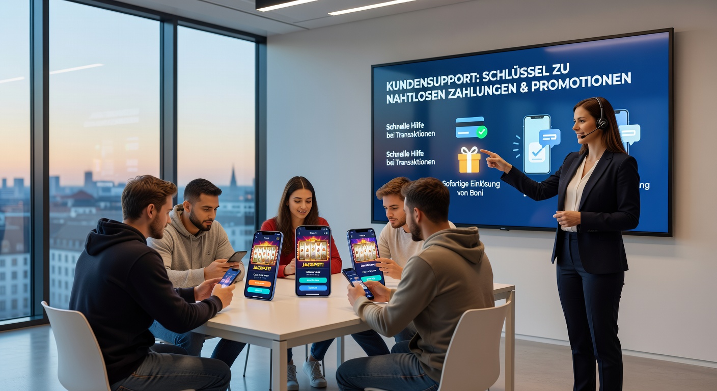 Kundensupport-Team bei der Bearbeitung von Zahlungsanfragen und Promotion-Einlösungen für mobile Nutzer in Deutschland
