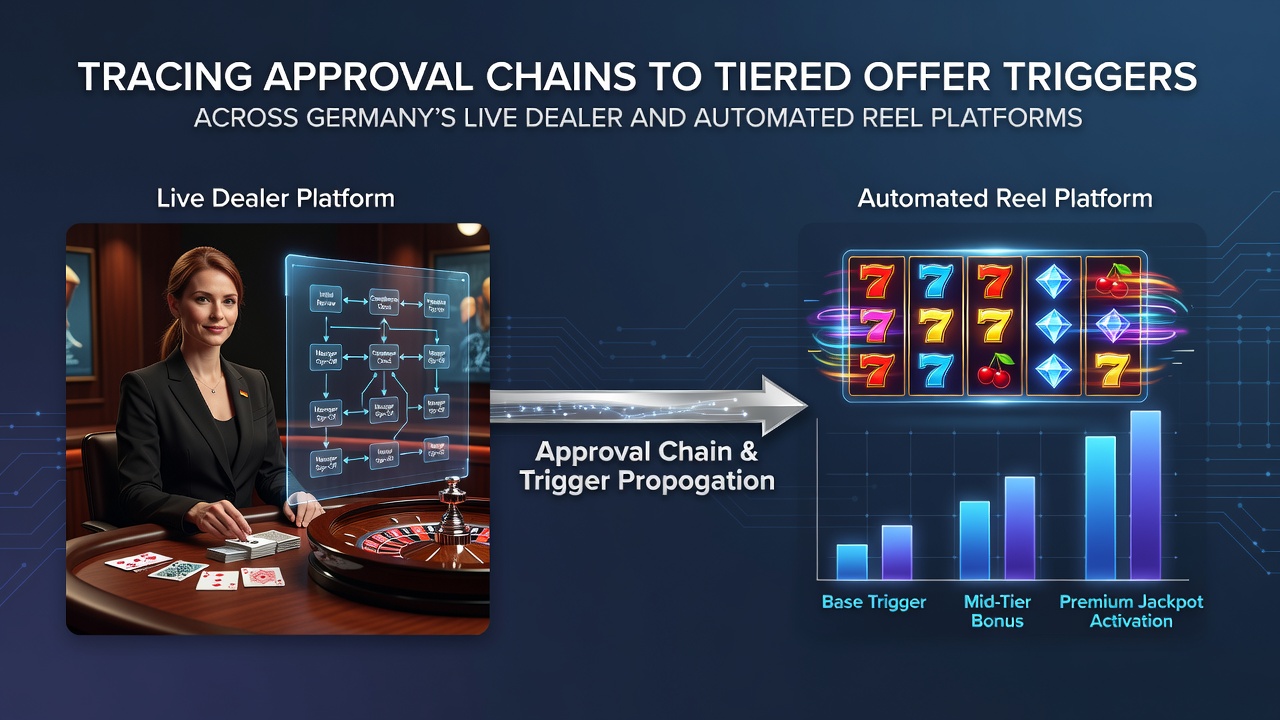 Darstellung der Genehmigungsketten und gestaffelten Auslöser in deutschen Live-Dealer-Plattformen